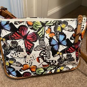 Vibrant secure butterfly shoulder bag
